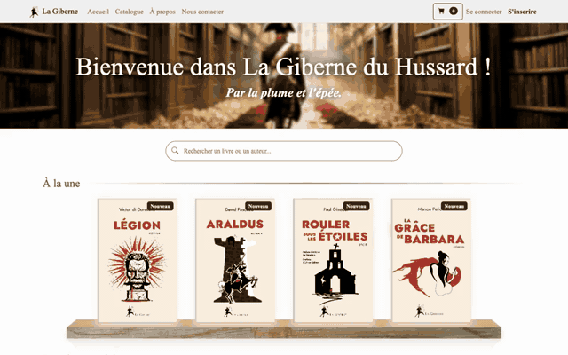 Parcours du site Éditions La Giberne